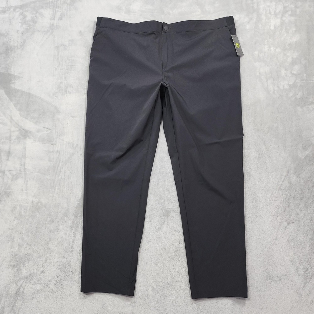 Athletic Works Pants Mens 2XL Black DriWorks Woven Track Zip Pocket Gym Workout
